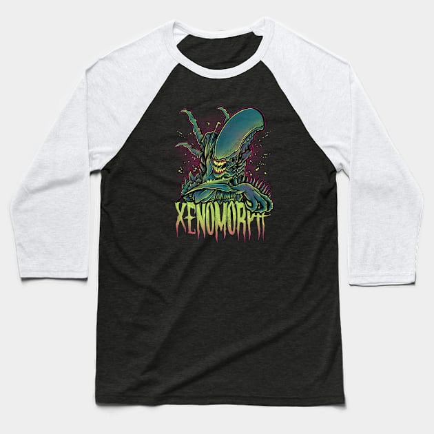 Beware the Xenomorph Baseball T-Shirt by Fearcheck
